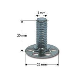 B 23 mm/M 4 x 20 mm bout