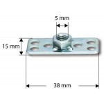 S38 x 15 mm M5 moer
