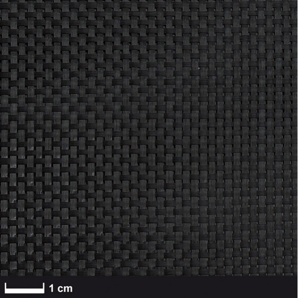 Carbon Weefsel 160 g/m² (aero), 100 cm breed,  vierkant geweven