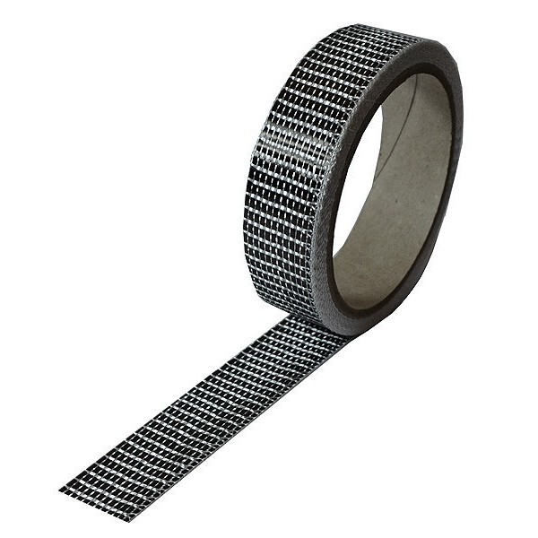 Carbonvezel tape 125 g/m² uni plain geweven, breedte 25 mm