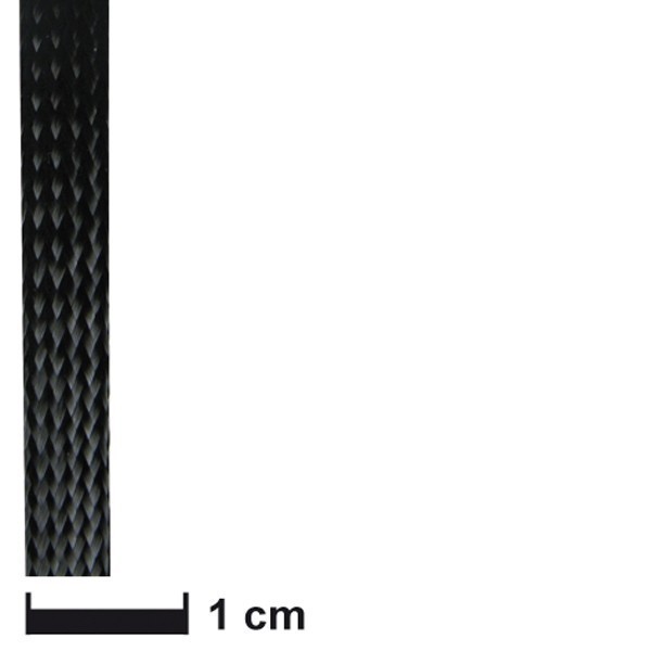 Carbonvezel slang gevlochten 5 mm stretched
