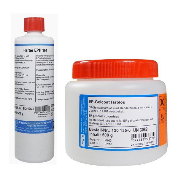 Epoxy Gelcoat Kleurloos + Verharder EPH 161 (set van 2 componenten) Epoxy Gelcoat Kleurloos + Verharder EPH 161 (set van 2 componenten)