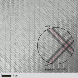  Glasweefsek NCF,  430 g/m² (biaxiaal, silaan) 127 cm