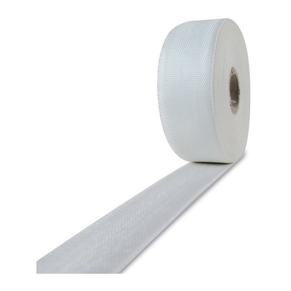 Glasvezel weefsel tape 120 g/m² 25 mm plain geweven, silaan