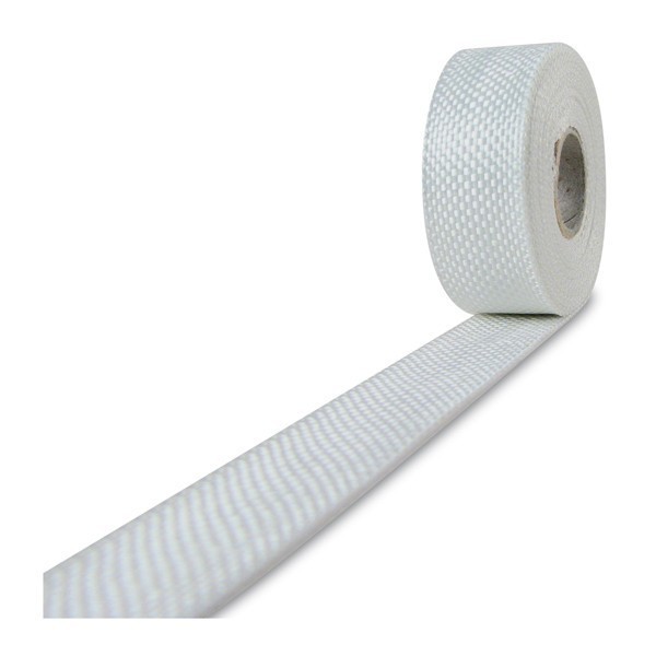 Glasvezel weefsel tape 225 g/m² 20 mm plain geweven, silaan