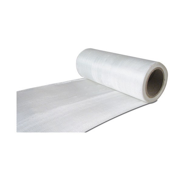 Glasvezel weefsel tape 225 g/m² uni 200 mm plain geweven, silaan