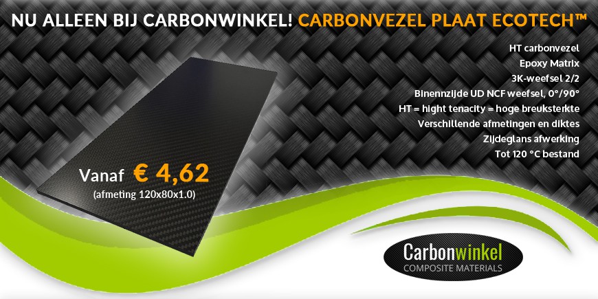 carbon fiber plaat